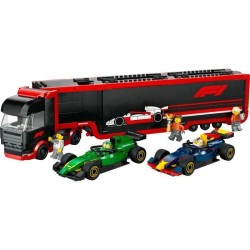 LEGO City 60445 Camion de F1 avec voitures de F1 RB20 et AMR24 - Jeu pour gar...