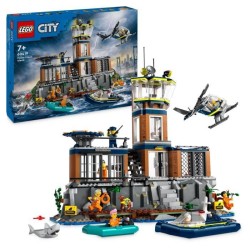 LEGO 60419 City La Prison de la Police en Haute Mer, Jouet avec Hélicoptere e...