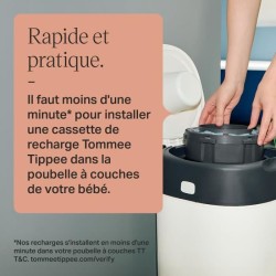 TOMMEE TIPPEE - Recharges pour poubelles a couches - Twist & Click -  Film mu...