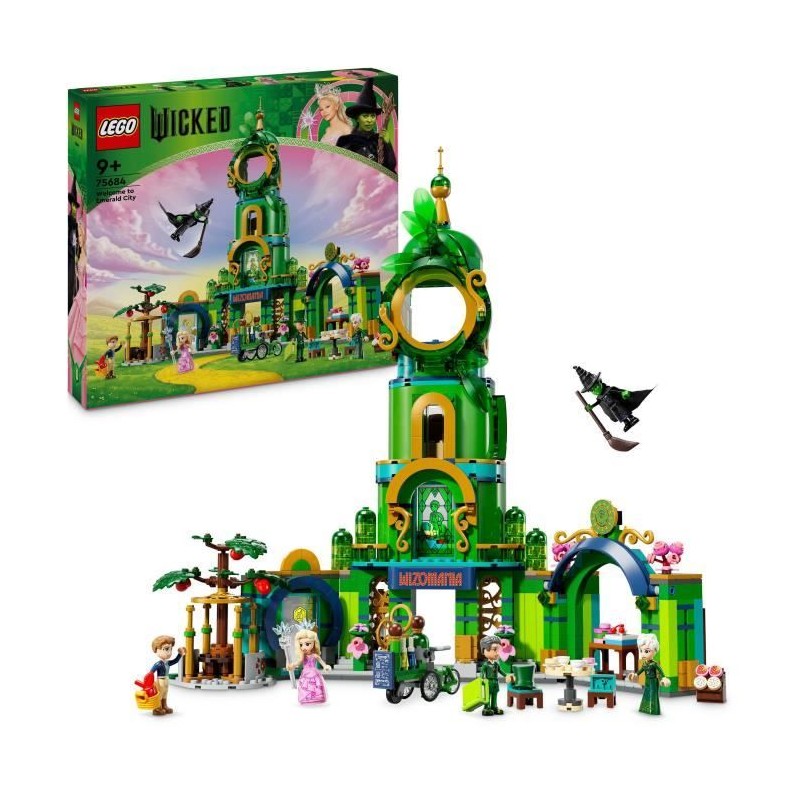LEGO Wicked 75684 Bienvenue a Emerald City - Jouet a Collectionner avec Glind...