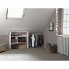 Kit dressing sous comble ARTIC EKIPA - Décor mélaminé blanc - 1 penderie - L1...