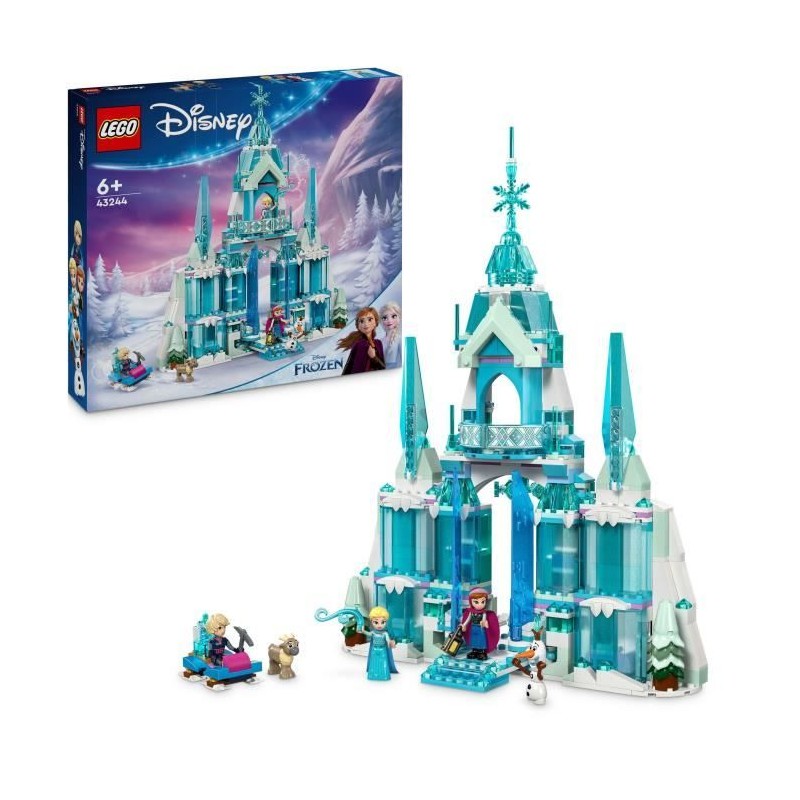 LEGO | Disney 43244 Le palais de glace d'Elsa, jouet de construction pour enf...