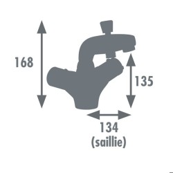 Edouard Rousseau - Mitigeur Thermostatique Bain Douche VOLGA 2 Monotrou - Chromé
