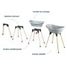 THERMOBABY Kit baignoire VASCO Gris charme : baignoire + pieds + tuyau de vid...
