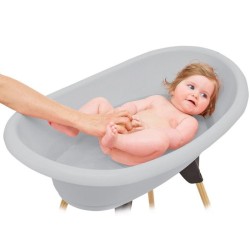 THERMOBABY Kit baignoire VASCO Gris charme : baignoire + pieds + tuyau de vid...