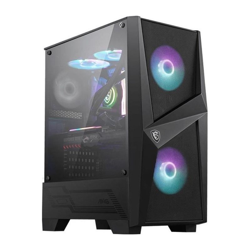 MSI BOITIER PC MAG FORGE 100R - Noir - Verre trempé - Format ATX