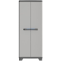 Armoire de rangement haute KETER LINEAR - Noir / Gris - 68 x 39 x 173 cm - 3 ...