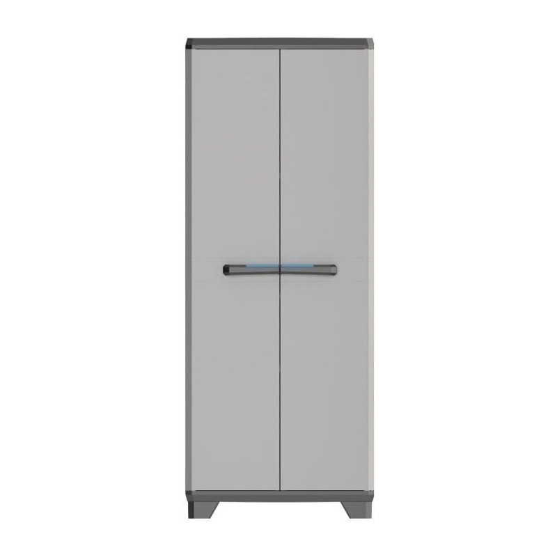 Armoire de rangement haute KETER LINEAR - Noir / Gris - 68 x 39 x 173 cm - 3 ...