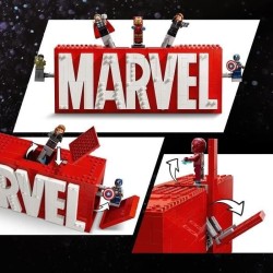 LEGO Marvel 76313 Logo MARVEL et ses super héros - Jeu de construction Avenge...
