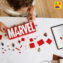LEGO Marvel 76313 Logo MARVEL et ses super héros - Jeu de construction Avenge...