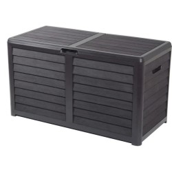 Coffre de jardin en Plastique - EDA - BAYA - 420 L - Décor imitation bois - 1...