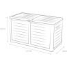 Coffre de jardin en Plastique - EDA - BAYA - 420 L - Décor imitation bois - 1...