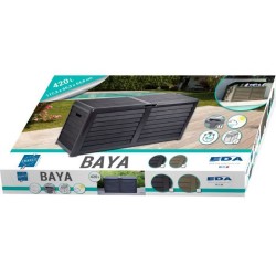 Coffre de jardin en Plastique - EDA - BAYA - 420 L - Décor imitation bois - 1...