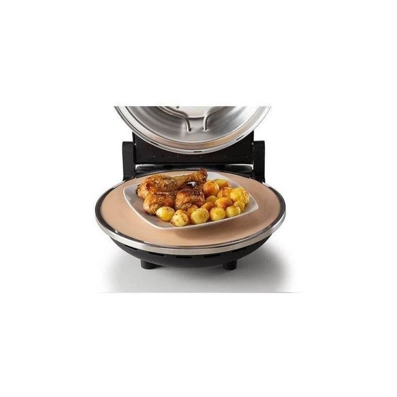 Pizza électrique ARIETE - 917 - Noir - Pierre réfractaire - 1200W -