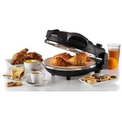 Pizza électrique ARIETE - 917 - Noir - Pierre réfractaire - 1200W -