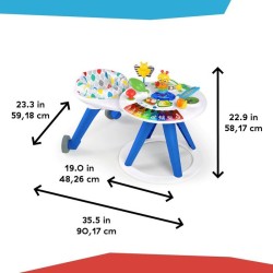 BABY EINSTEIN Table d'activités pour bébé trotteur évolutif 4-en-1 Pivotant a...