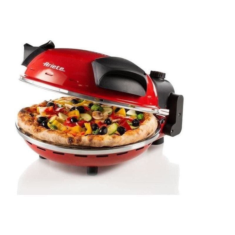Four a Pizza électrique ARIETE - Rouge - Pierre réfractaire - 1200W -