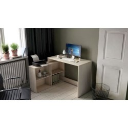 DEMEYERE Bureau d'angle contemporain décor chene Shannon - L 112 cm - NAGANO