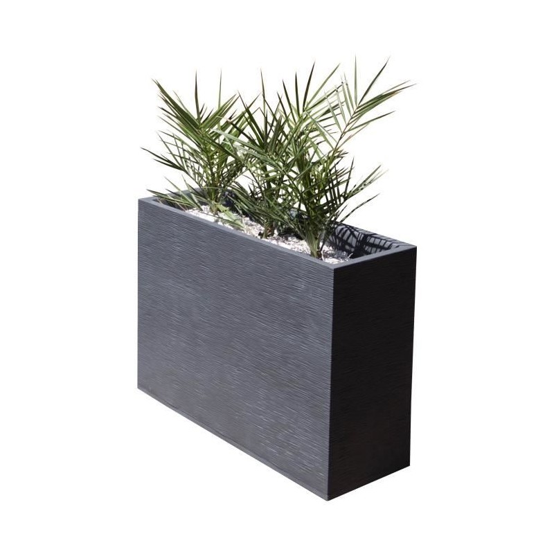 Pot de fleurs - EDA - Muret Loft GRAPHIT - 46 L - 78,5 x 29,5 x 60 cm - Gris ...