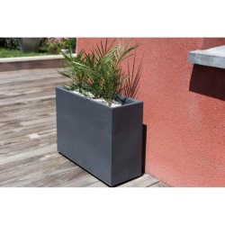 Pot de fleurs - EDA - Muret Loft GRAPHIT - 46 L - 78,5 x 29,5 x 60 cm - Gris ...