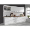 ATLAS Meuble bas 4 tiroirs - Décor blanc - L40 x P52x H82 - Plan de travail n...