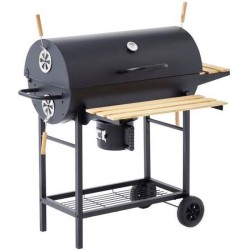 COOKING BOX Barbecue a charbon MIKE - 115x66x106 cm - 2 grilles acier chromé ...