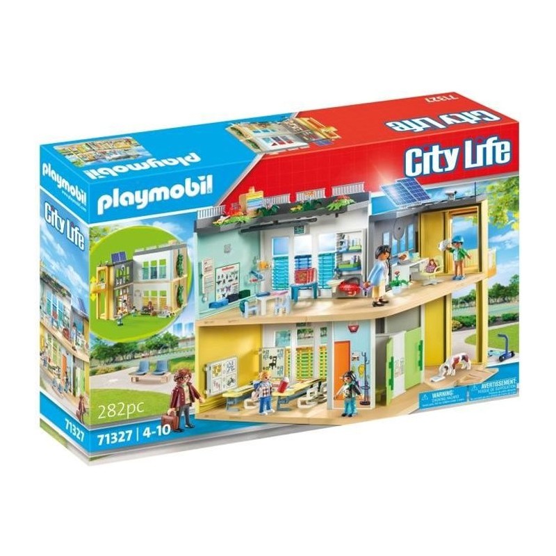 PLAYMOBIL 71327 Ecole aménagée, City Life, L'école, 282 pieces, Mixte, Pour e...