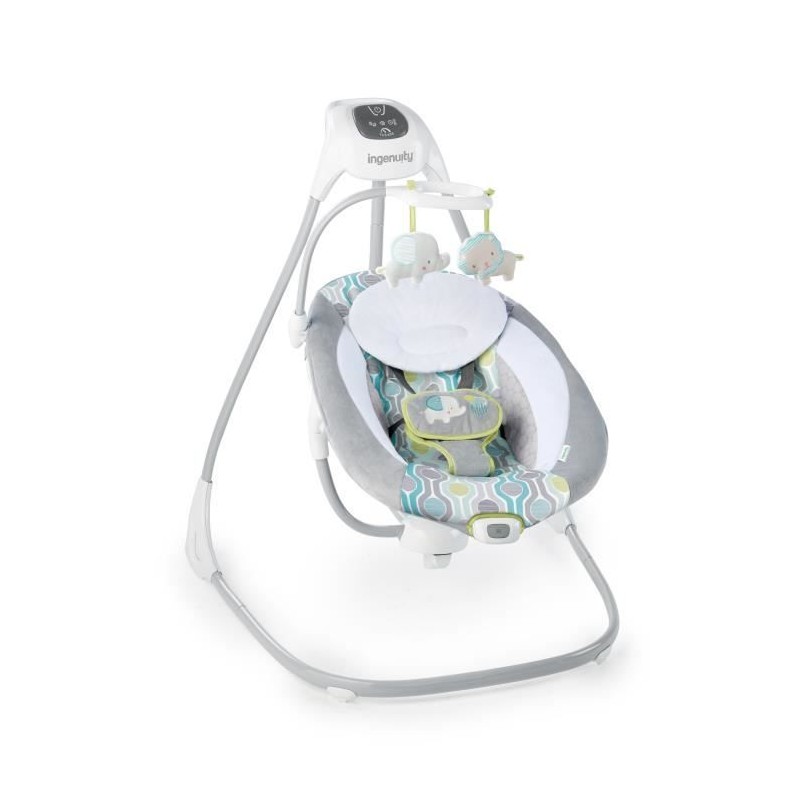 INGENUITY Balancelle transat bébé électrique pivotante 180° – Everston, 6 vit...