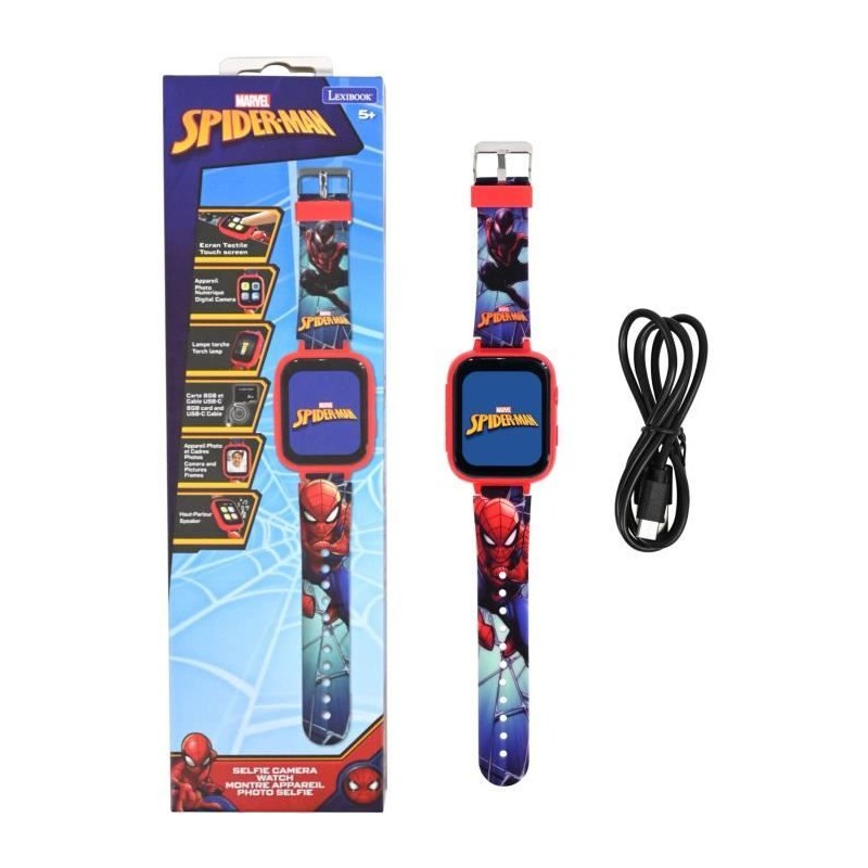 Montre avec écran couleurs SpiderMan avec camera et carte mémoire de 8 Go