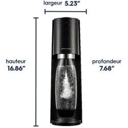Machine a soda et eau pétillante SODASTREAM - TERRA Noire - 1 bouteille compa...