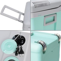 Glaciere thermoélectrique INCASA 40L - Alimentation 12/220V - Vert - Idéale p...