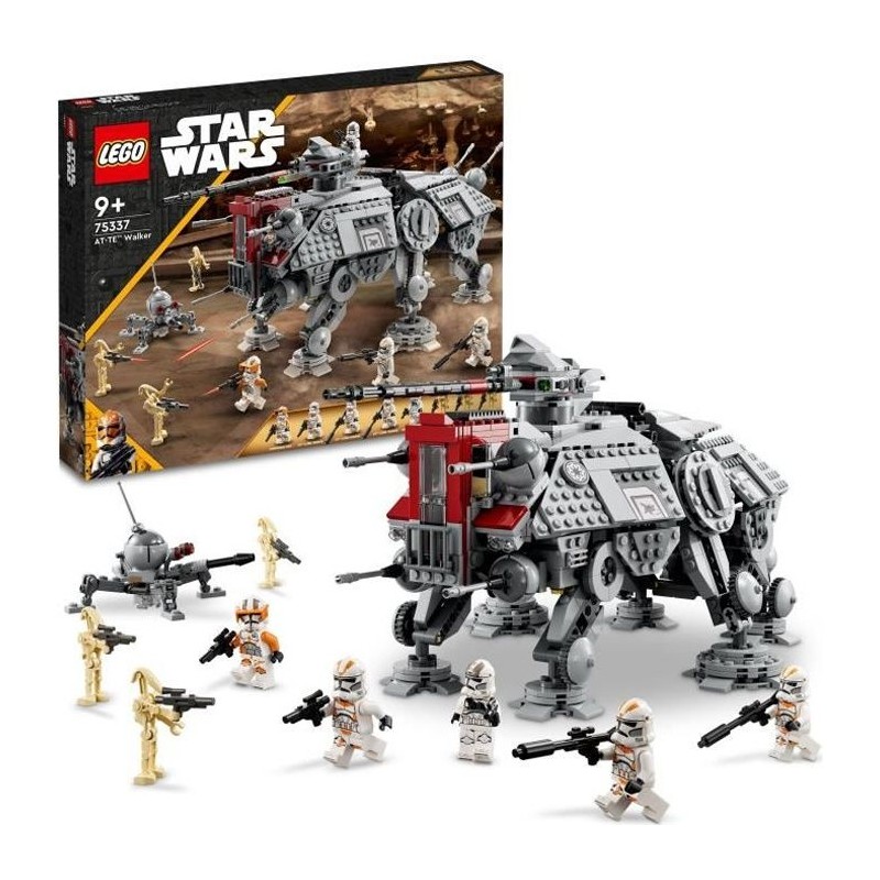 LEGO 75337 Star Wars Le Marcheur AT-TE, Jouet, Figurines Droides de Combat, C...