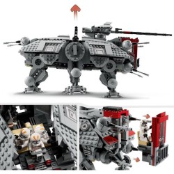 LEGO 75337 Star Wars Le Marcheur AT-TE, Jouet, Figurines Droides de Combat, C...
