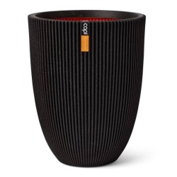 CAPI EUROPE Vase élégant GROOVE - 46x58 cm - Noir