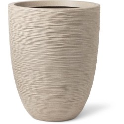CAPI EUROPE Vase élégant bas WASTE RIB NL - 46x58 cm - Terrazzo beige