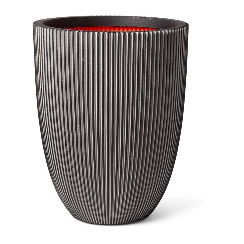 CAPI EUROPE Vase élégant GROOVE - 46x58 cm - Anthracite - 100% recyclable
