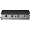 COOKING BOX Plancha gaz  CALI - 4 feux - 9,6 kW - 82x45x22 cm - Surface de cu...