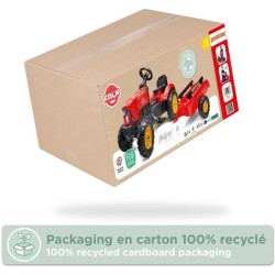 Tracteur a pédales Supercharger - FALK - Volant directionnel et remorque - Fa...