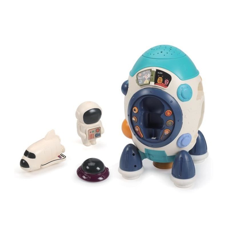 Lexibook - Ma fusée avec projecteur d'étoiles - Connaissances spatiales, quiz...