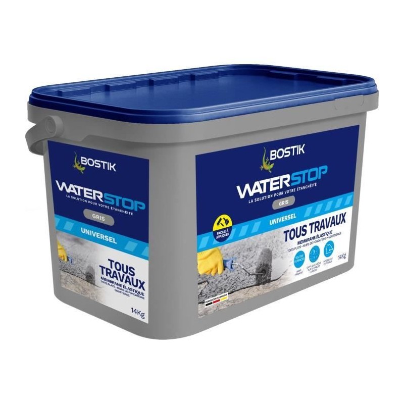Membrane d'étanchéité - BOSTIK - Waterstop - Réparation fuites - Seau 14 kg -...