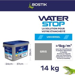 Membrane d'étanchéité - BOSTIK - Waterstop - Réparation fuites - Seau 14 kg -...