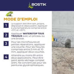 Membrane d'étanchéité - BOSTIK - Waterstop - Réparation fuites - Seau 14 kg -...