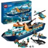 LEGO City 60368 Le Navire d'Exploration Arctique, Jouet de Grand Bateau Flott...