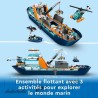 LEGO City 60368 Le Navire d'Exploration Arctique, Jouet de Grand Bateau Flott...