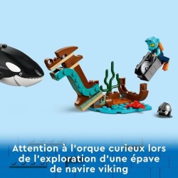 LEGO City 60368 Le Navire d'Exploration Arctique, Jouet de Grand Bateau Flott...
