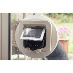 SUREFLAP Chatiere a puce électronique DualScan - Blanc - 142 mm x 120 mm (Mém...