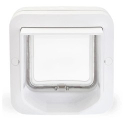 SUREFLAP Chatiere a puce électronique DualScan - Blanc - 142 mm x 120 mm (Mém...