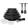Batterie de cuisine 10 pieces Arthur Martin - Aluminium - Tous feux sauf indu...