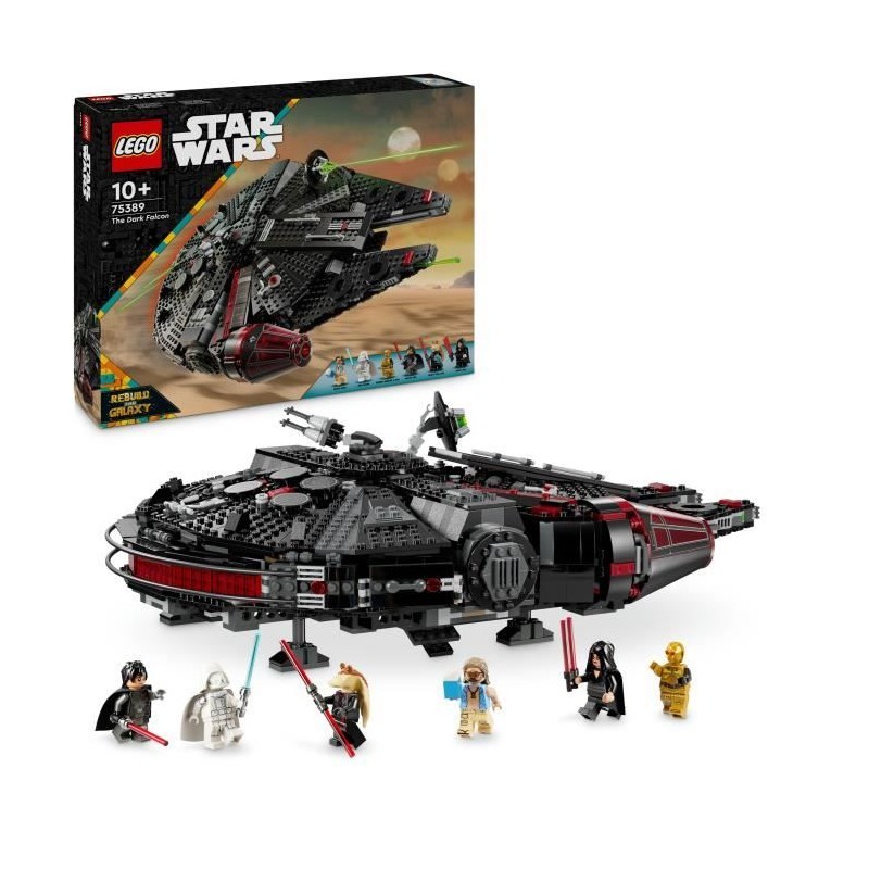 LEGO Star Wars 75389 Le Faucon Noir - Véhicule a Construire pour Enfants - Ca...