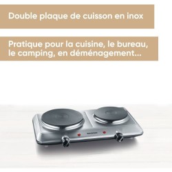 Plaque de cuisson posable SEVERIN - K1014 - 2 foyers en fonte - 2500W